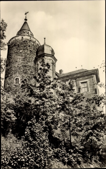 Postcard Posterstein in Altenburger Land, Posterstein Castle, keep