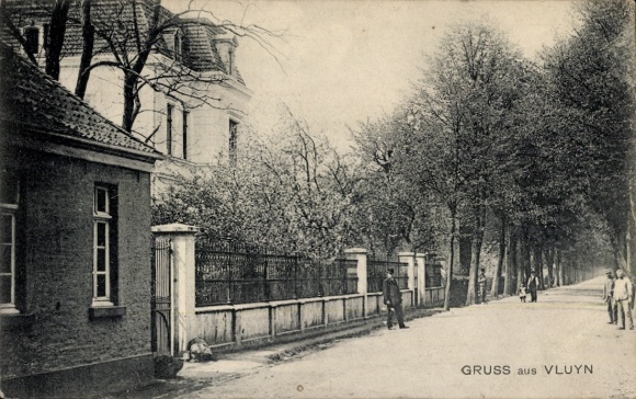 Postcard Neukirchen Vluyn am Niederrhein, street section