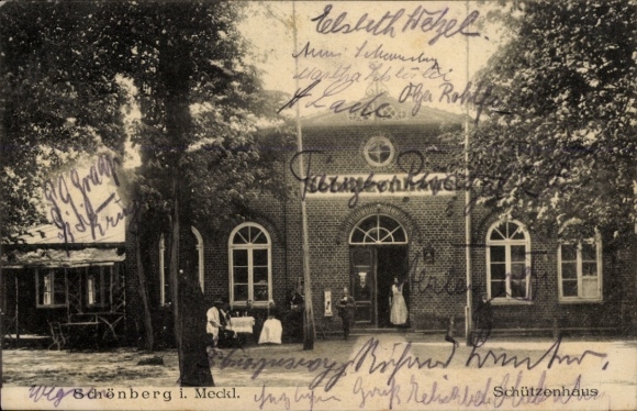 Postcard Schönberg in Mecklenburg, Schützenhaus