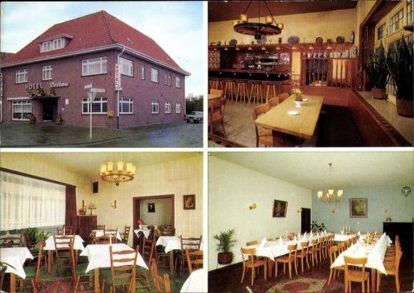 Ak Cloppenburg in Niedersachsen, Hotel Deeken, Außenansicht, Innenansichten, Theke