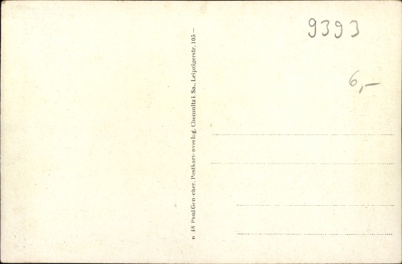 Postcard Borstendorf Grünhainichen in the Ore Mountains of Saxony, view of the town