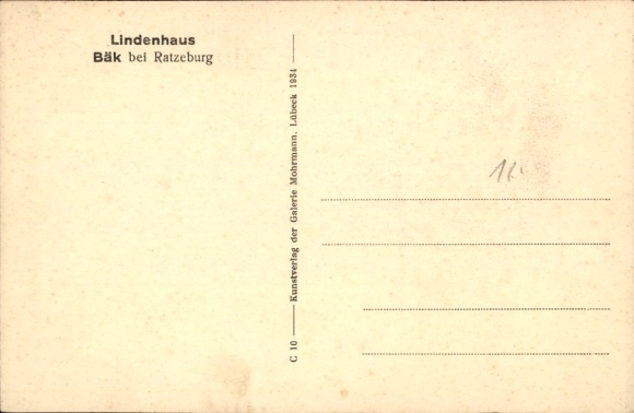 Ak Bäk in het hertogdom Lauenburg, Lindenhaus