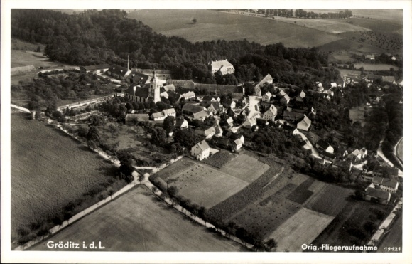 Ak Gröditz Weißenberg in der Lausitz, Luftaufnahme