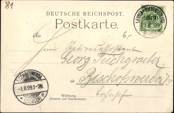 Chromo-Litho Dresden Wachwitz, Wachberg Gasthof, Bismarckstein