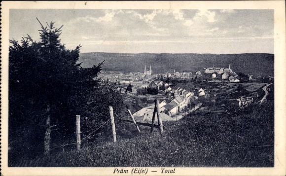 Postcard Prüm in the Eifel, city view of Prüm (Eifel)