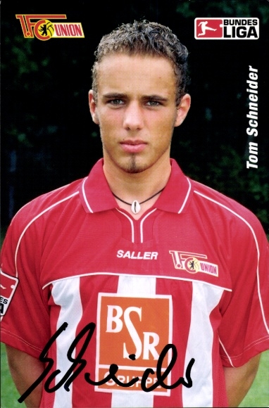 Autogrammkarte Tom Schneider, 1. FC Union, BSR, saller, Autogramm