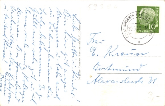 Postcard Nordkirchen in Westfalen, State Finance School, Training Institute