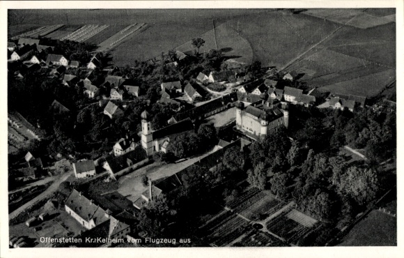 Ak Offenstetten Abensberg Niederbayern; Fliegeraufnahme