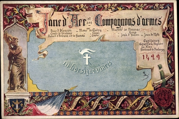 Postcard Joan of Arc and her Companions in Arms