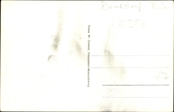 Postcard Mackendorf Bahrdorf in Lower Saxony, school, shop, customs houses, village view