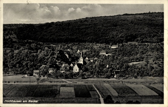 Postcard Hochhausen Haßmersheim Neckar Odenwald district, general view