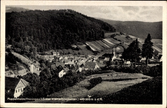 Ak Pappenheim Kleinschmalkalden Floh Seligenthal Thüringen, Gesamtansicht