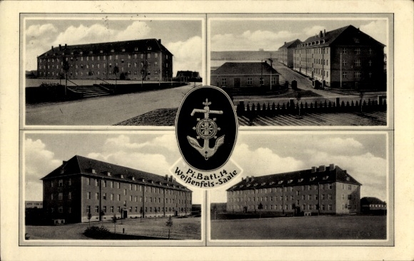 Ak Weißenfels an der Saale, Kaserne Pi. Batl. 14