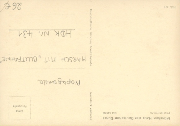Artist Postcard Herrmann, Paul, The Flag, HDK 431, SA, Blood Flag