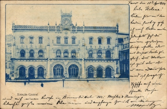 Postcard Lisbon Lisboa Portugal, Central Station