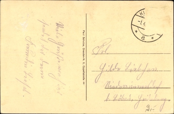 Postcard Dresden Klotzsche, concert and ballroom Alberthöhe