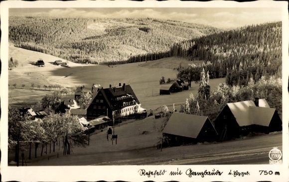 Postcard Rehefeld Zaunhaus Altenberg in the Ore Mountains, Walter Hahn 11958, winter view, border lodge