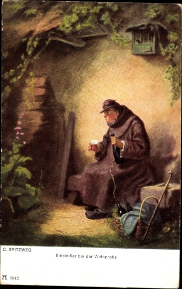 Artist PC Spitzweg, Carl, hermit at the wine tasting