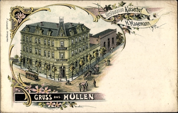 Chromo-Litho covers Gelsenkirchen in the Ruhr area, restoration Kaiserhof