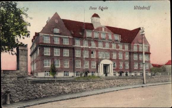 Postcard Wilsdruff in Saxony, New School