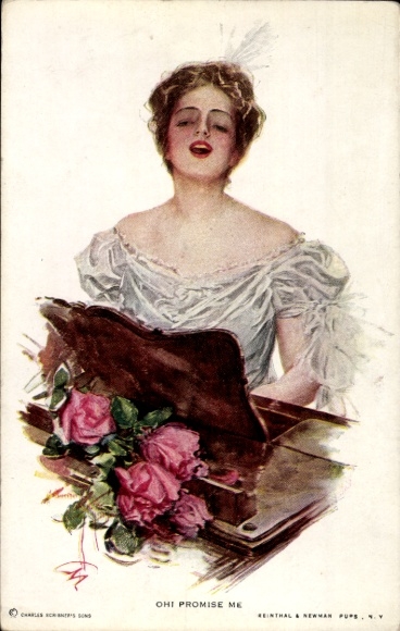 Artists Postcard Fisher, Harrison, Oh Promise Me