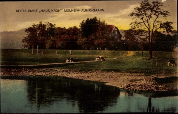 Postcard Mülheim and the Ruhr Saarn, Restaurant Haus Kron