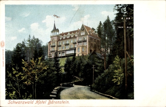 Postcard Bärenstein Altenberg Erzgebirge, Black Forest Hotel