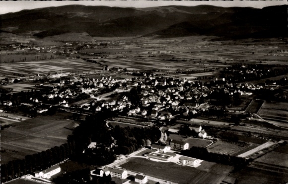 Postcard Bad Krozingen in Breisgau Black Forest, aerial photograph