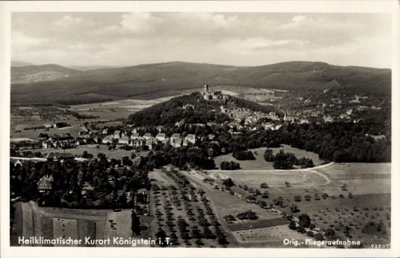 Postcard Königstein im Taunus Hessen, aerial photograph
