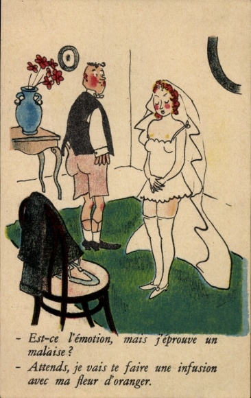Ak Humor, Hochzeit, Ist es Emotion, aber ich fühle mich unwohl