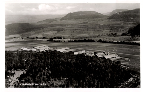 Ak Schwäbisch Gmünd in Württemberg, Fliegerlager Hornberg, Fliegeraufnahme