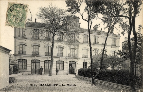 Ak Malakoff Hauts de Seine, La Mairie