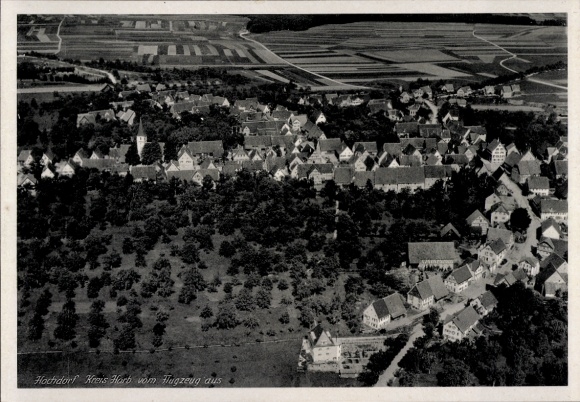 Ak Hochdorf (bei Horb) Nagold im Schwarzwald, Fliegeraufnahme