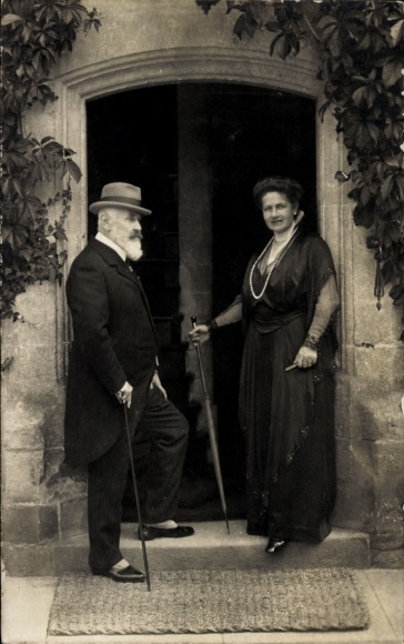 Foto Ak König Wilhelm II. von Württemberg, Gemahlin, Portrait