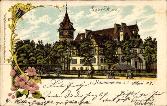 Chromo-Litho List Hannover in Lower Saxony, Listerturm