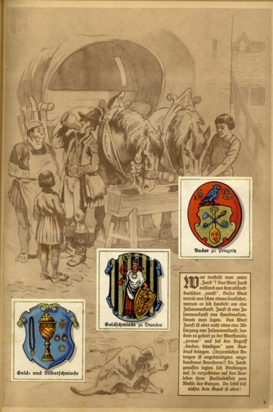 German guild coat of arms The aristocratic symbols of German work Collection picture album Aurelia cigarette factory, D