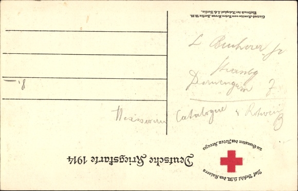 Postcard Kaiser Wilhelm II., I don&#39;t know any parties anymore, quote 1914