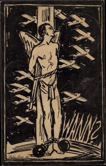 Postal stationery artist PC Sass, When will German aviation be free, German Aviation Association, PP 75 E 1