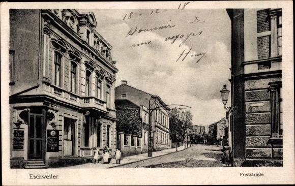 Ak Eschweiler in Nordrhein Westfalen, Partie in der Poststraße