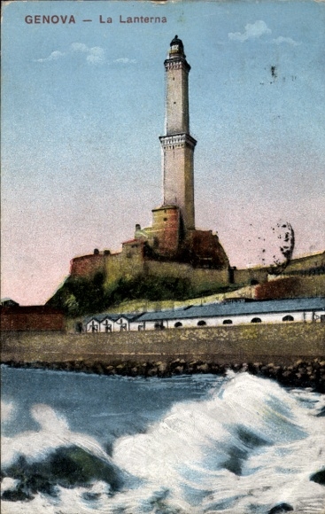 Postcard Genova Genoa Liguria, lighthouse