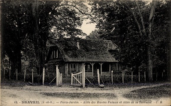 Ak Draveil Essonne, Allee des Hautes Futaies und Allee de la Terrasse