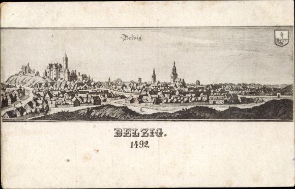 Ak Bad Belzig in der Mark, historisch zicht uit 1492