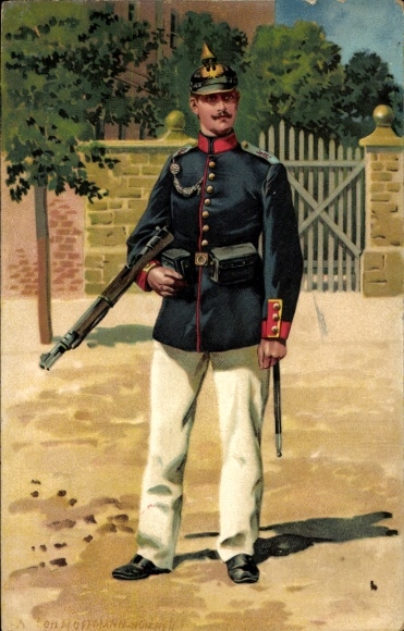 Künstler Ak Hoffmann, Anton, Deutscher Soldat in Uniform