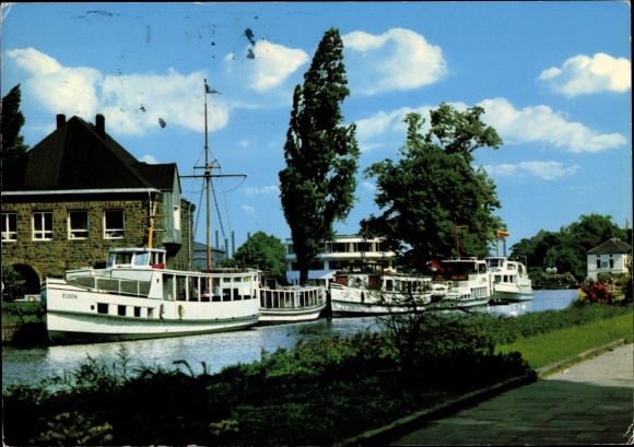 Postcard Mülheim an der Ruhr, water station