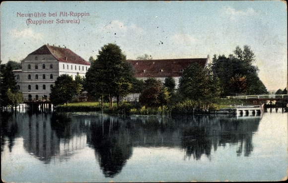 Postcard Altruppin Neuruppin in Brandenburg, Neumühle, Ruppin Switzerland