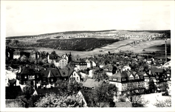 Postcard Lauter Bernsbach in the Ore Mountains of Saxony, Black Forest near Lauter, houses, landscape, historic...