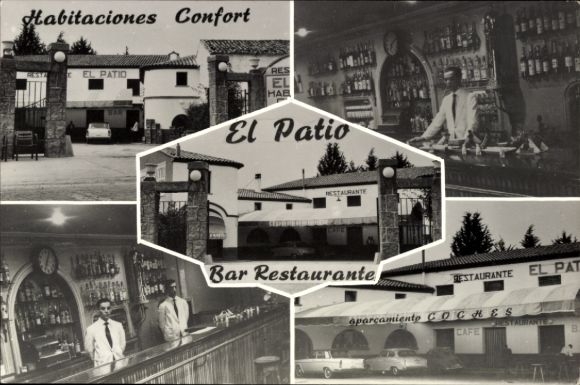Ak Zaragoza Saragossa Aragonien, El Patio Bar, Restaurant