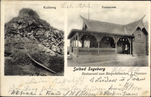Postcard Bad Segeberg in Schleswig Holstein, Kalkberg, Restaurant zum Bergschlösschen