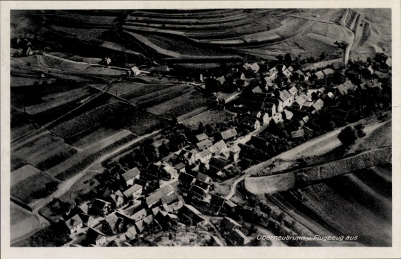 Postcard Oberneubrunn Schleusegrund in Thuringia, aerial photograph