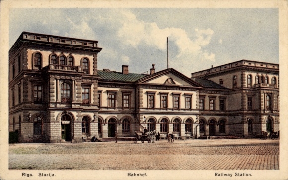 Ak Riga Letland, Stazija, treinstation, uitzicht op het treinstation
